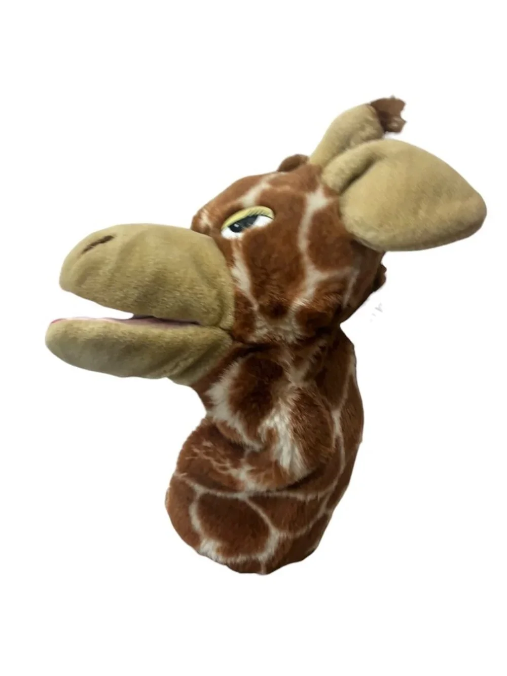 A&A Plush Giraffe Hand Puppet‎ Soft Brown & Beige Polyester Toy 12
